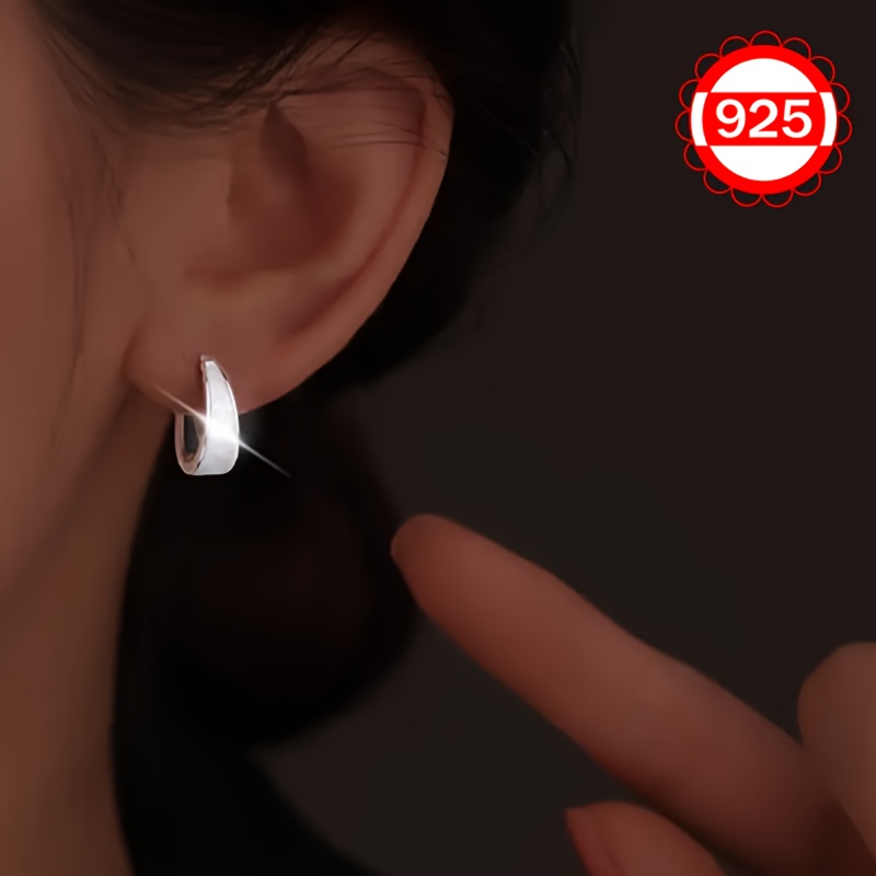 925 Silver Circle Earrings Pair for Women